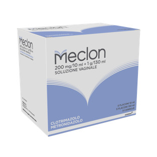 Meclon Soluzione Vaginale 5 Flaconi 10 ml + 5 Flaconi 130 ml + 5 Cannule