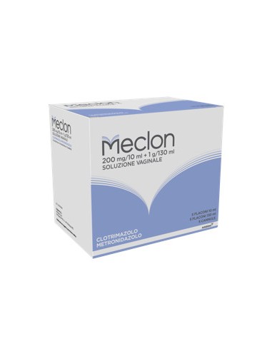 Meclon Soluzione Vaginale 5 Flaconi 10 ml + 5 Flaconi 130 ml + 5 Cannule