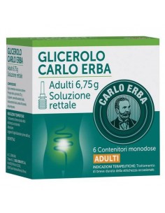 Glicerolo Carlo Erba Soluzione Rettale per Adulti - 6...