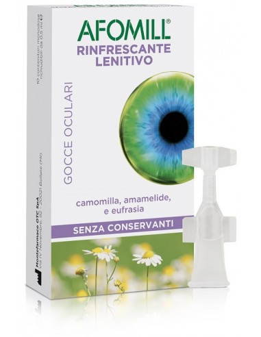 Afomill Rinfrescante Lenitivo Gocce Oculari - 10 Flaconcini