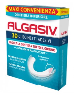 Algasiv Dentiera Inferiore - 30 Cuscinetti Adesivi