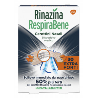 Rinazina RespiraBene Cerotti Nasali Extra Forti - 30 Bretelline