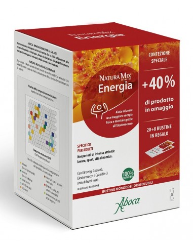 Aboca Natura Mix Advanced Energia - 28 Bustine Orosolubili