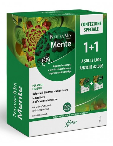 Aboca Natura Mix Advacend Mente - 10 + 10 Flaconcini