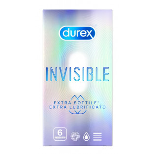 Durex Invisible Extra Lubrificato - 6 Profilattici