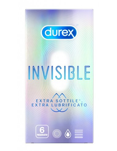 Durex Invisible Extra Lubrificato - 6 Profilattici