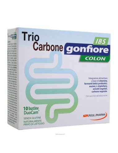 TrioCarbone Gonfiore IBS Colon - 10 Bustine Duocam