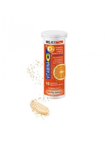 Mgk Vis Vitamine C, D3, A e Astaxantina - 10 compresse effervescenti