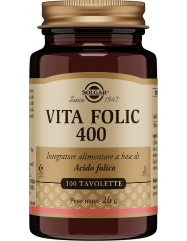 Vita Folic 400 Solgar - 100 tavolette