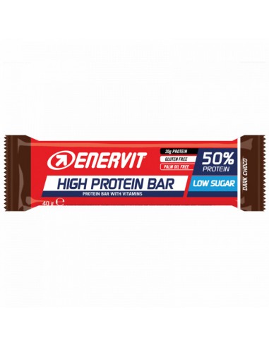 Enervit Sport Protein Bar 50% - Barretta 40 g gusto Dark Chocolate