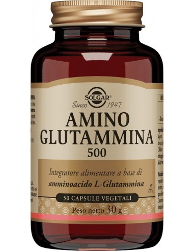 Amino Glutammina 500 Solgar - 50 capsule