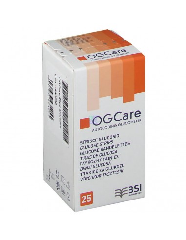 Ogcare Strisce Misurazione Glicemia - 25 Pezzi