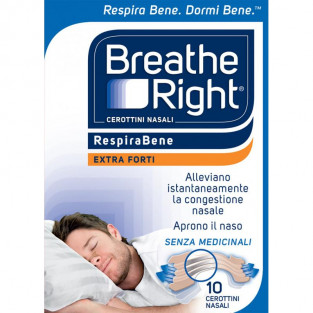 Breathe Right Cerotti Nasali Extra Forti - 10 Bretelline
