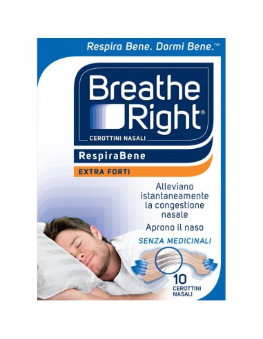 Breathe Right Cerotti Nasali Extra Forti - 10 Bretelline