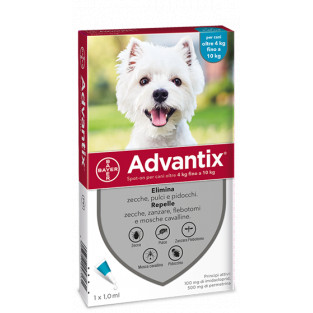 Advantix Spot On Cani Da 4 A 10 Kg - 1 Pipetta