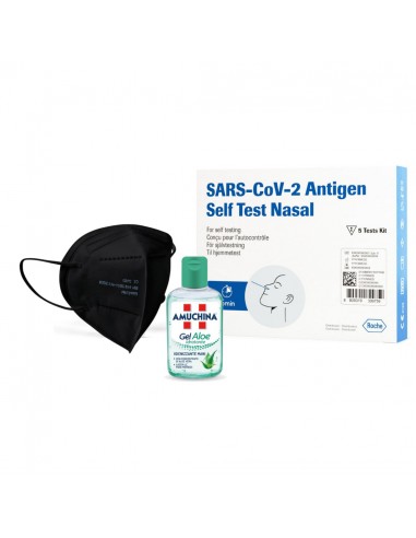 Kit prevenzione Covid Roche - 10 Ffp2 Nero