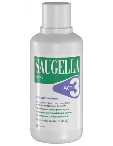 Saugella Acti 3 Detergente Intimo - Flacone 500 ml