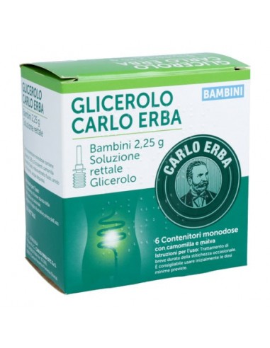 Glicerolo Carlo Erba Bambini - 6 microclismi