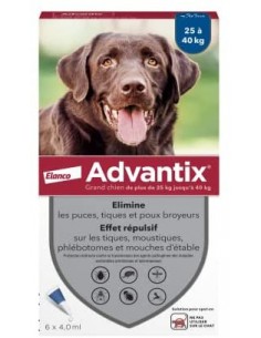 Advantix Spot On per Cani tra 25 e 40 kg - 6 Pipette