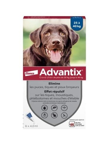 Advantix Spot On per Cani tra 25 e 40 kg - 6 Pipette