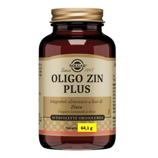 Oligo Zin Plus Solgar - 50 Tavolette Orosolubili