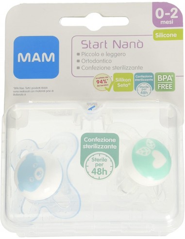 MAM Start Nanò 0-2 Mesi Succhietti in silicone - maschio