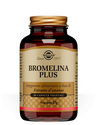 Bromelina Plus Solgar - 60 Capsule