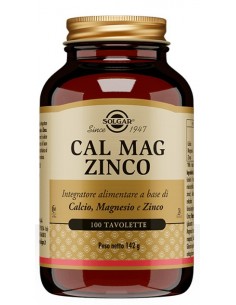 Cal Mag Zinco Solgar - 100 tavolette