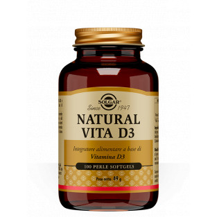 Natural Vita D3 Solgar - 100 perle