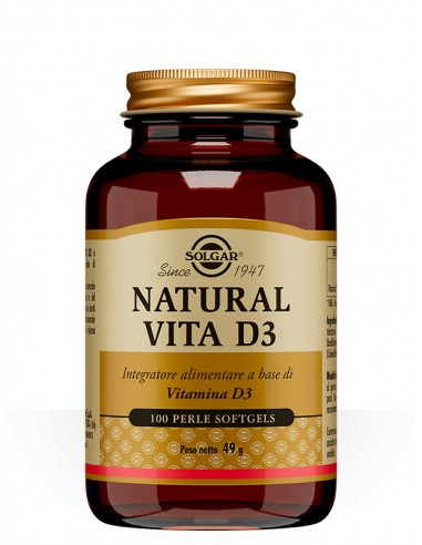 Natural Vita D3 Solgar - 100 perle