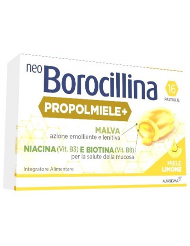 Neoborocillina Propolmiele+ Miele/limone - 16 Pastiglie