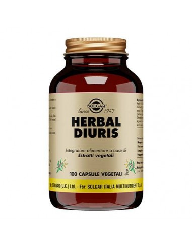 Herbal Diuris Solgar - 100 Capsule Vegetali