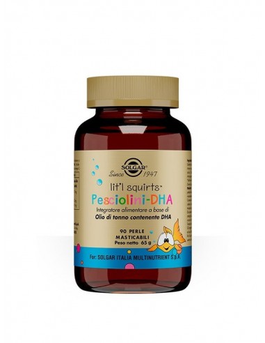 Pesciolini DHA Solgar - 90 perle masticabili