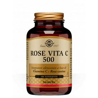 Rose Vita C 500 Solgar - Bottiglietta 100 tavolette
