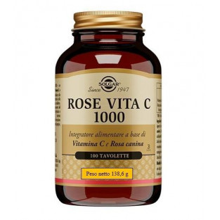 Rose Vita C 1000 Solgar - Bottiglietta 100 tavolette