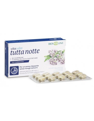 Vitacalm Tutta Notte con Melatonina - 30 Compresse