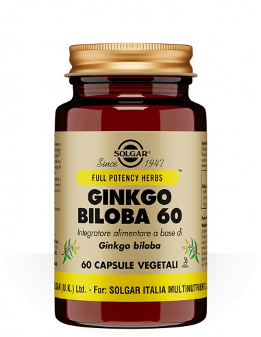 Ginkgo Biloba 60 Solgar - 60 capsule