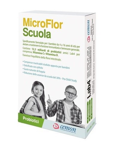 Microflor Scuola - 30 Capsule Masticabili