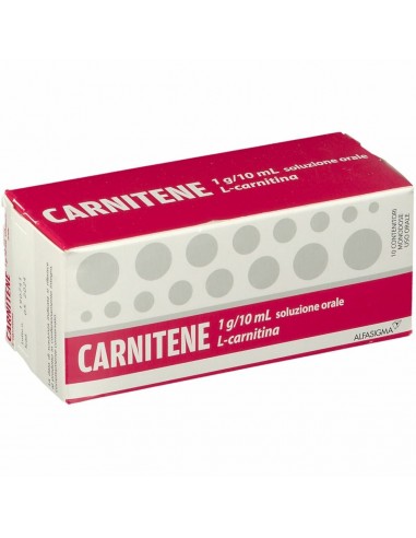 Carnitene 1g/10 ml L-Carnitina Soluzione Orale - 10 Flaconcini