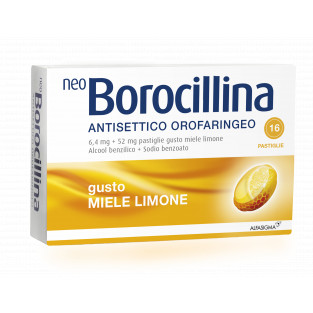 Neoborocillina Antisettico Orofaringeo Miele e Limone - 16 pastiglie