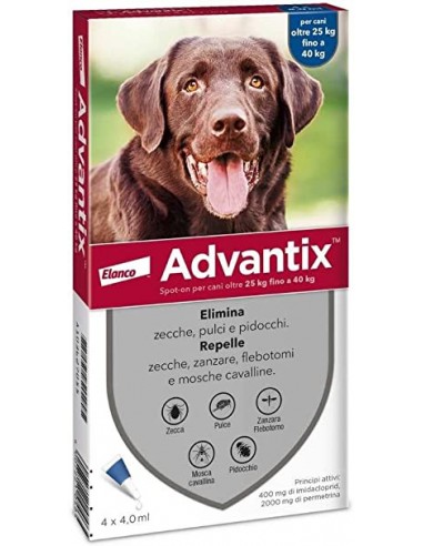 Advantix Spot On per Cani tra 25 e 40 kg - 4 Pipette