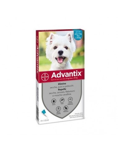 Advantix Spot On per Cani da 4 a 10 kg - 4 Pipette