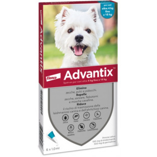 Advantix Spot On per Cani da 4 a 10 kg - 6 Pipette
