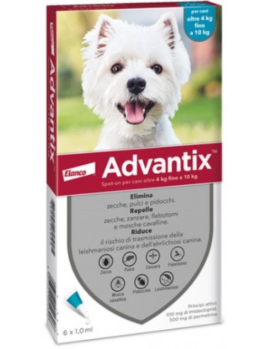 Advantix Spot On per Cani da 4 a 10 kg - 6 Pipette