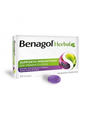 Benagol Herbal Frutti Di Bosco - 24 Pastiglie