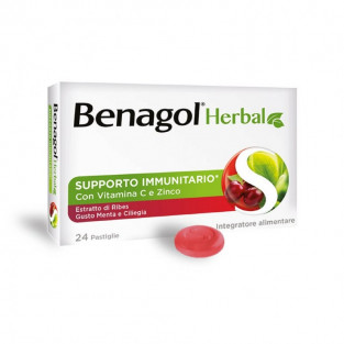 Benagol Herbal Menta E Ciliegia- 24 Pastiglie