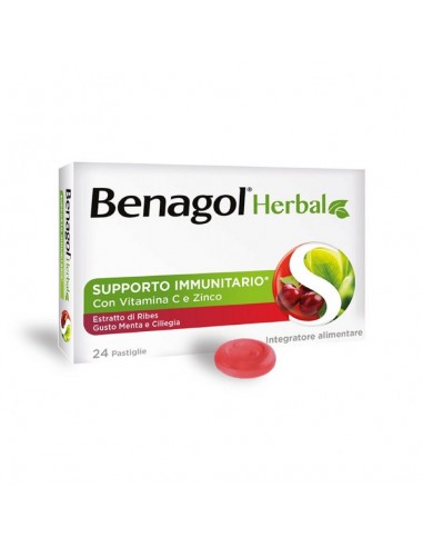 Benagol Herbal Menta E Ciliegia- 24 Pastiglie