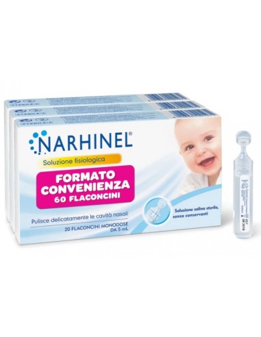 Narhinel Tripack Soluzione Fisiologica - 60 Flaconcini da 5 ml