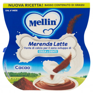 Merenda gusto latte e cacao Mellin - 2 vasetti