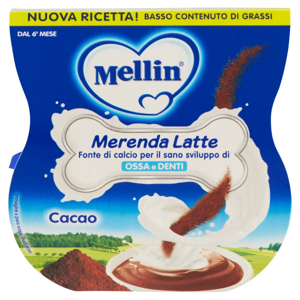 Mellin Merenda gusto Latte e Cacao - 2 vasetti